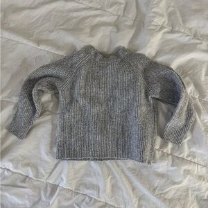 Zara Heather Gray Ribbed Sweater